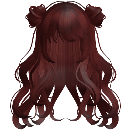 Cute Curly Space Buns (Red) Roblox item