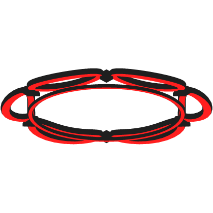 Glowing Moonlace Halo Red Black