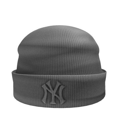 White NY Yankee Beanie Roblox item