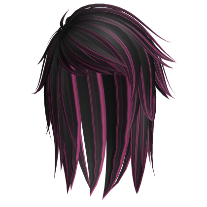Emo Hair in Black and Pink Roblox item