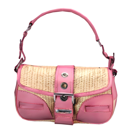 Prada Raffia Bag In Pink