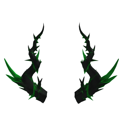 Dark Green Crystal Demon Horns Gothic Roblox item