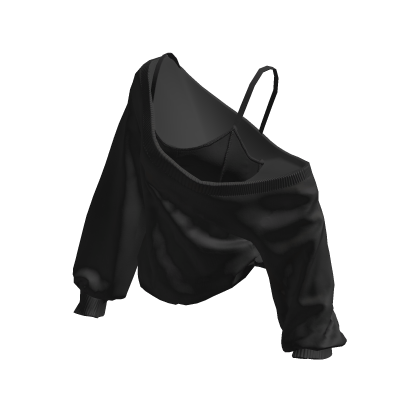 Cozy Baggy Sweater (Black) thumbnail