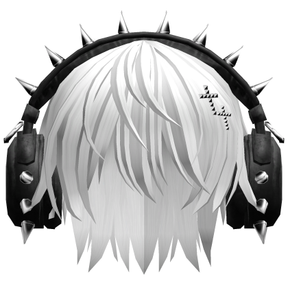 Boy Hair W/ Punk Headphones White V2