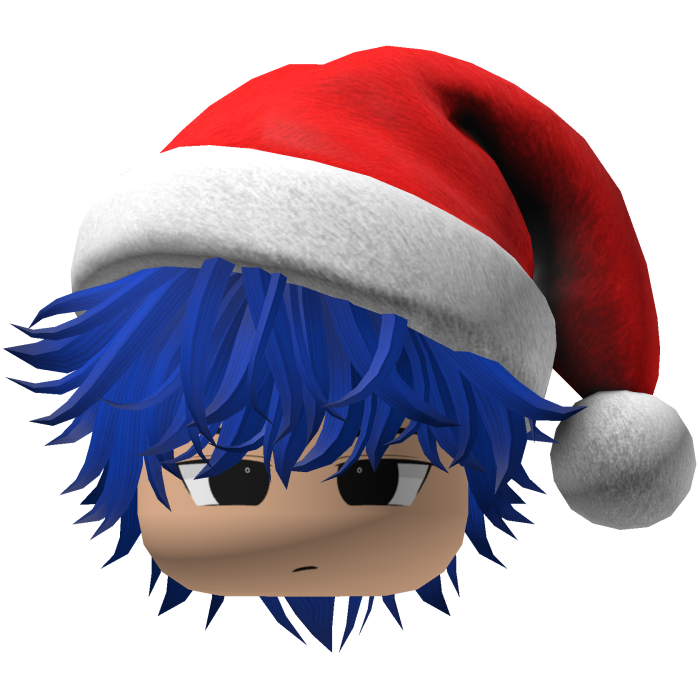 fluffy hair Christmas beret hat (Blue)