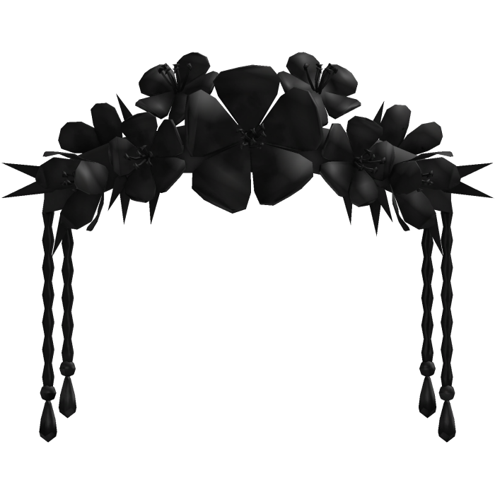 Black Flower Headpiece 