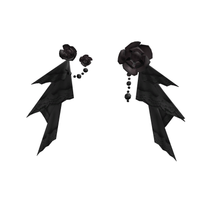 Gothic Rose Lace Pearl Hip Accents in Black thumbnail
