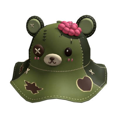 Cute Stitched Bear Monster Halloween Hat 🐻🧠 Roblox item