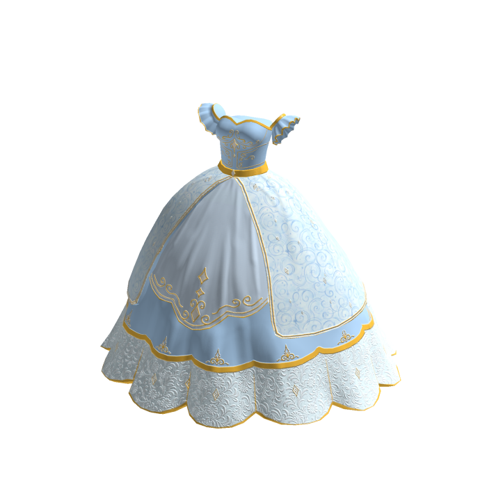 ♾️ Blue Majestic Princess Ballgown