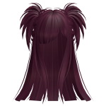 long horror spiky buns wavy hair in cherry red