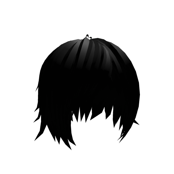 anime hairstyle, side-swept bangs black (niche)