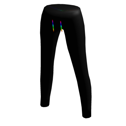 Pants Black Cartoony Rainbow Colors