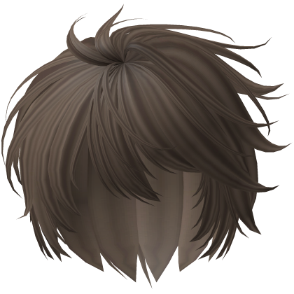 Messy Emo Boy Hair in the Wind in Light Brown