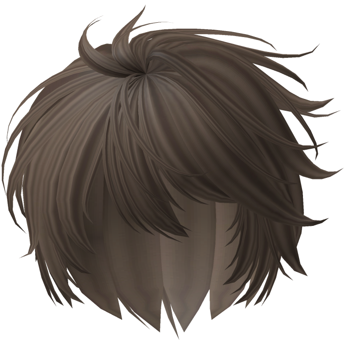 Messy Emo Boy Hair in the Wind in Light Brown