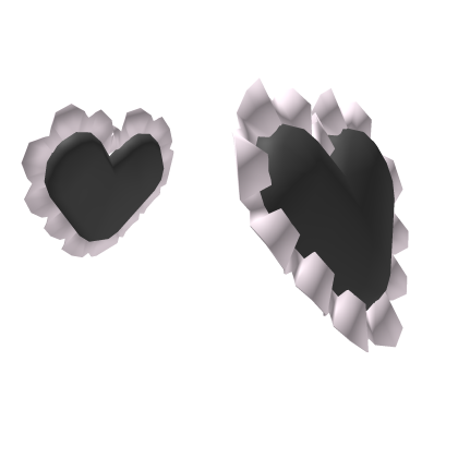 cutesi heart hair accessory black pink Roblox item