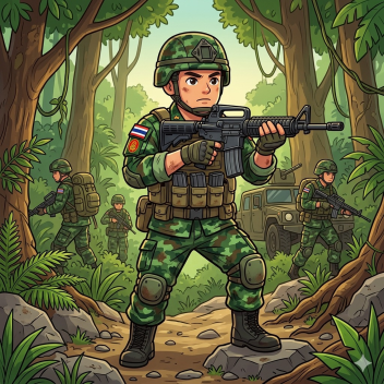 Thai: Thai Military Academy, Yasothon Phahon. 
