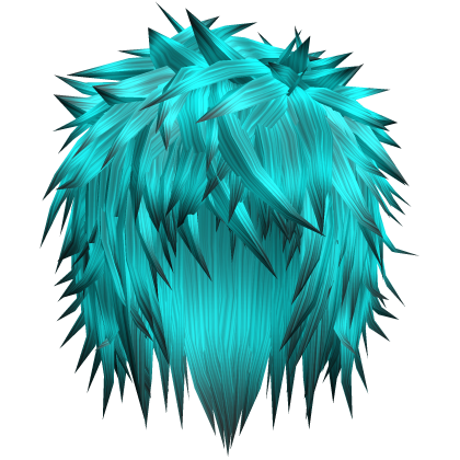 cyan blue gothic messy emo boy hair