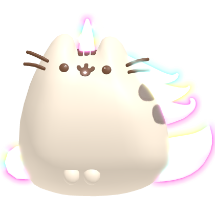 ♡ : [ GLOWING ] rainbow unicorn pusheen emissive Roblox item