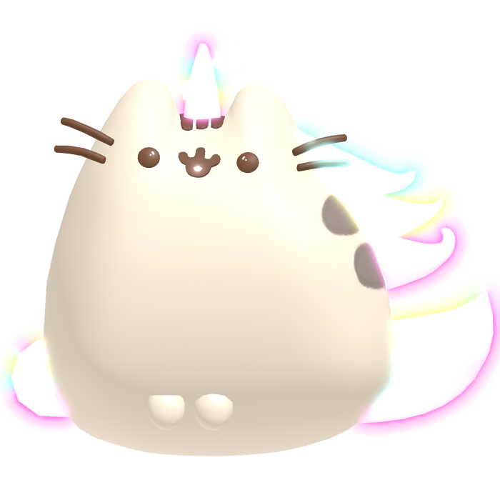♡ : [ GLOWING ] rainbow unicorn pusheen emissive