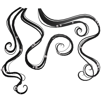 Black Curly Elegant Hair Edges w/ Pearls Roblox item