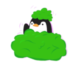 Penguin in a Bush
