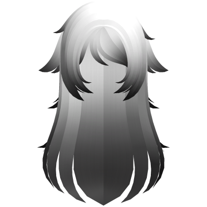 white ombre cute neet hikikomori long messy hair