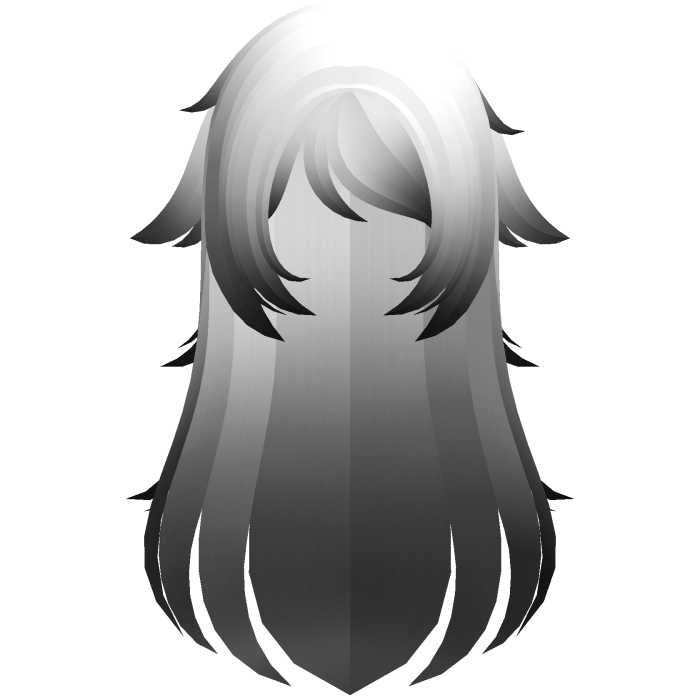 white ombre cute neet hikikomori long messy hair