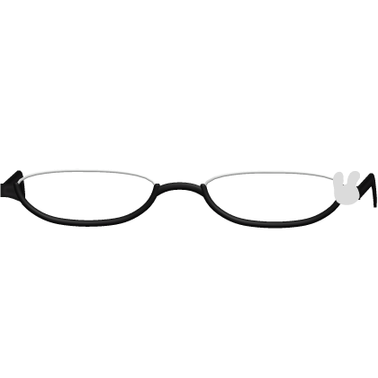 ♪ 〜 Cute Low Black Bunny Moe School Glasses 