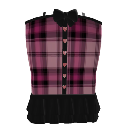 Rose Pink Plaid Kawaii Goth Outfit Roblox item