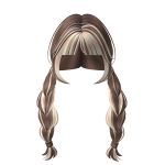 Braided Pigtails Hair (Brown with Blonde)