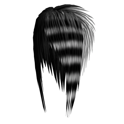 Long Black Raccoon Scene Emo Hair Roblox item