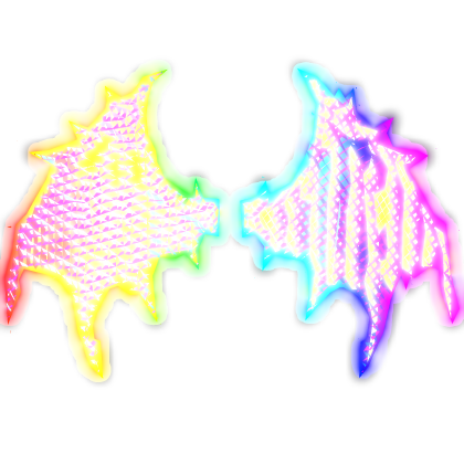 Animated Rainbow RGB Demon Devil Wings (Glowing)