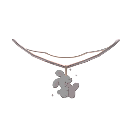 cute y pink bunny initial necklace 1.0