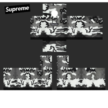 black and gray supreme hoodie Roblox decal