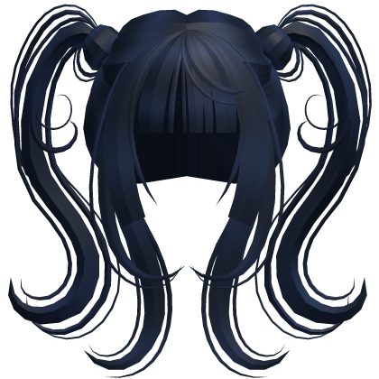 Cute Soft Swirly Pigtails (Blue) thumbnail