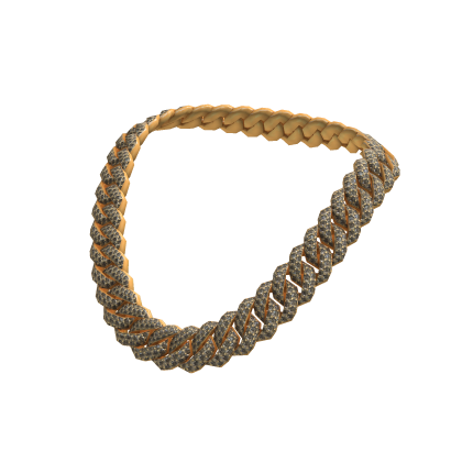Iced Gold Layerable Cuban Necklace thumbnail