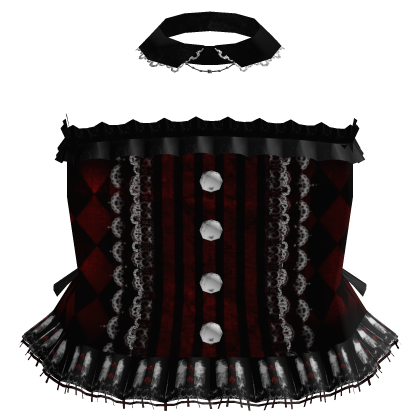 x ♧ red goth silly jester dress ♢ x 
