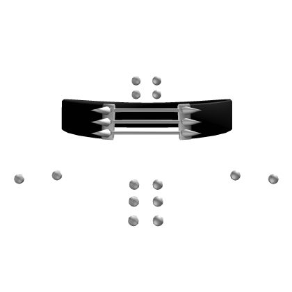 vkei emo spiked choker necklace in black Roblox item