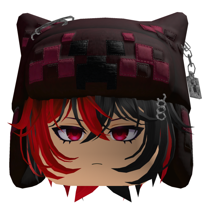 Red Pixel Creeper Ushanka Boy Hair