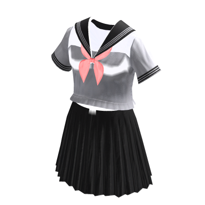 Anime School Girl Uniform | White & Black thumbnail