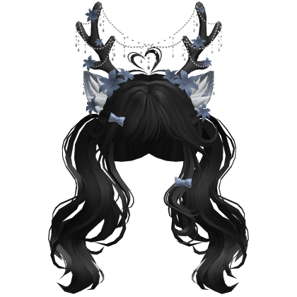 Ethereal Christmas Fairy Fawn Pigtails w/ Antlers