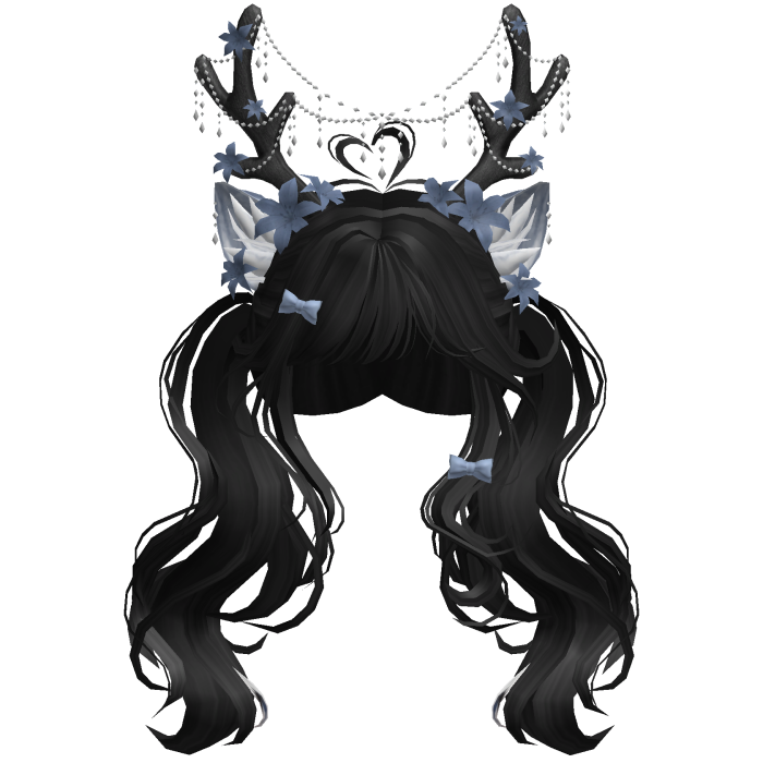 Ethereal Christmas Fairy Fawn Pigtails w/ Antlers