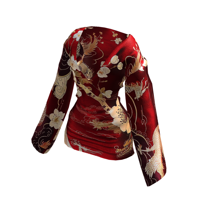 Kimono Mini Dress (Red)