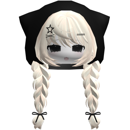 emo moe keri hair w anime girl face white cream