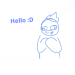 Blue rainbow friend