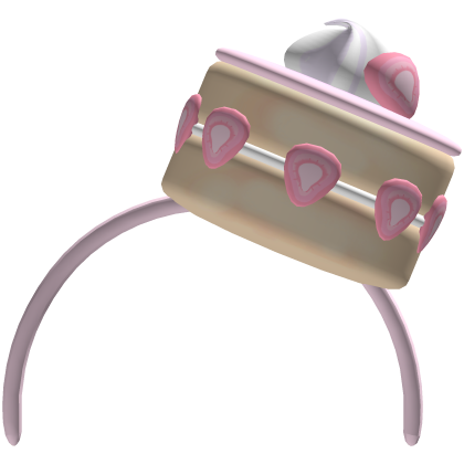 Kawaii Strawberry Shortcake Cake Headband Roblox item