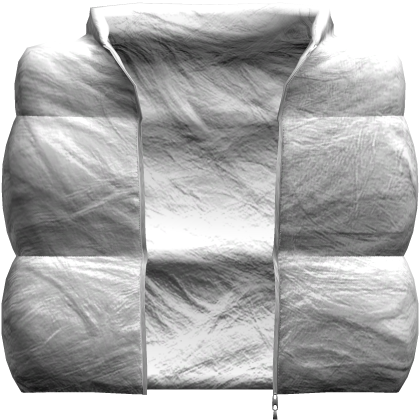 Y2K Puffer Vest White