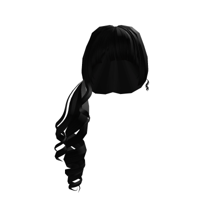 Black Curly Side Ponytail Roblox item