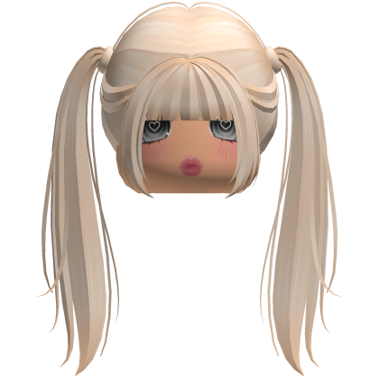 Blonde Long Pigtails w/ Bangs Roblox item