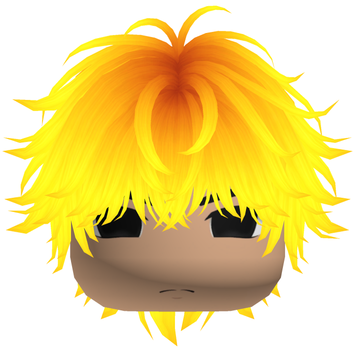 [✨GLOWS] Messy Cute Emo Hair Y2K w Face (Lava)